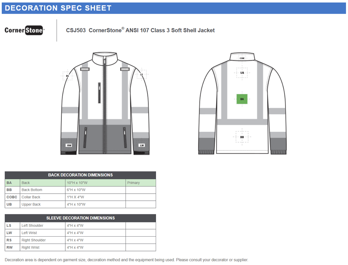 CornerStone ® ANSI 107 Class 3 Soft Shell Jacket CSJ503