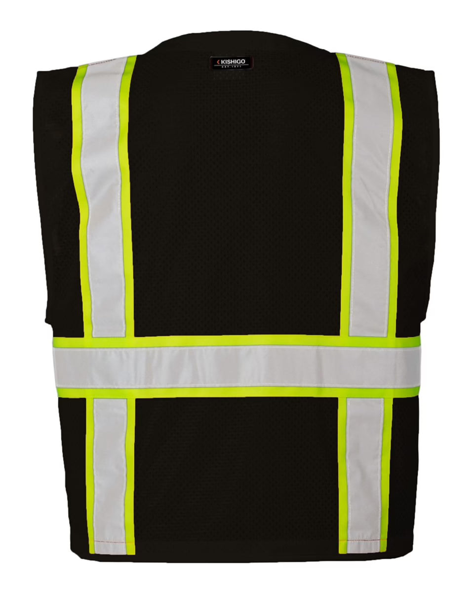 Kishigo B100-111 EV Series® Enhanced Visibility Multi-Pocket Mesh Vest Customizable