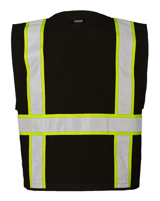 Kishigo B100-111 EV Series® Enhanced Visibility Multi-Pocket Mesh Vest Customizable