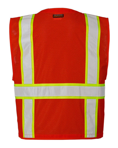 Kishigo B100-111 EV Series® Enhanced Visibility Multi-Pocket Mesh Vest Customizable