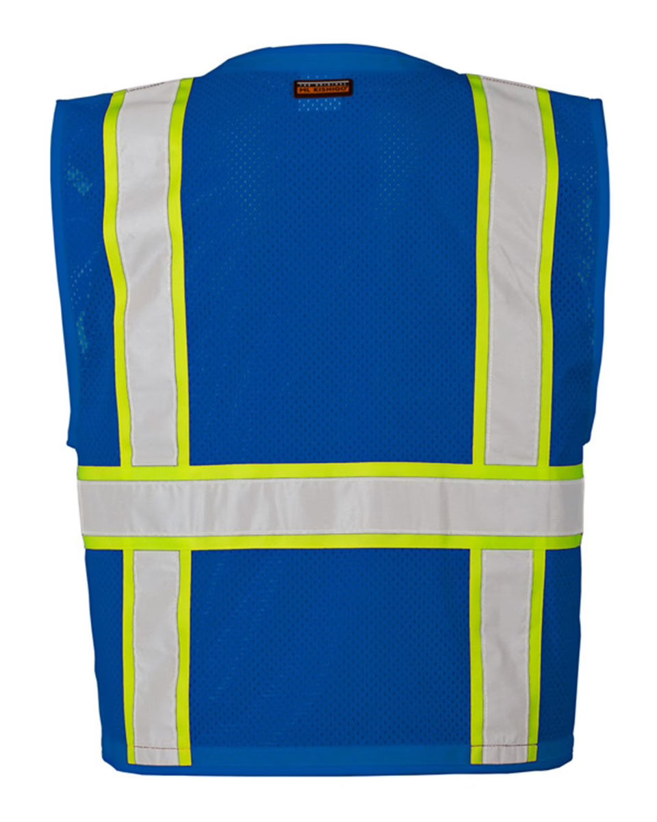 Kishigo B100-111 EV Series® Enhanced Visibility Multi-Pocket Mesh Vest Customizable