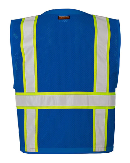 Kishigo B100-111 EV Series® Enhanced Visibility Multi-Pocket Mesh Vest Customizable