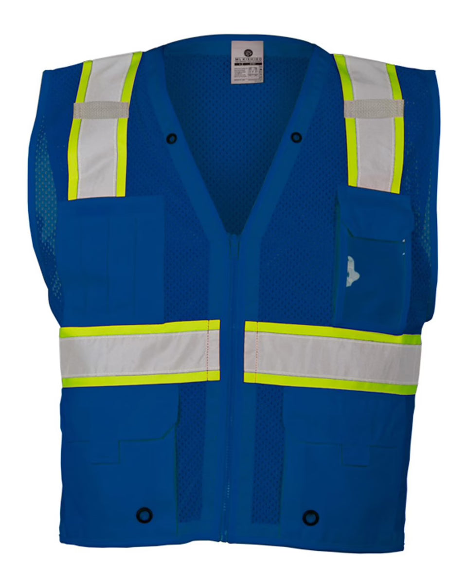 Kishigo B100-111 EV Series® Enhanced Visibility Multi-Pocket Mesh Vest Customizable