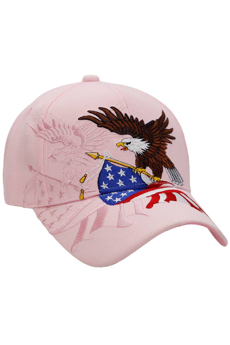 Bald Eagle with American Flag Baseball Hat