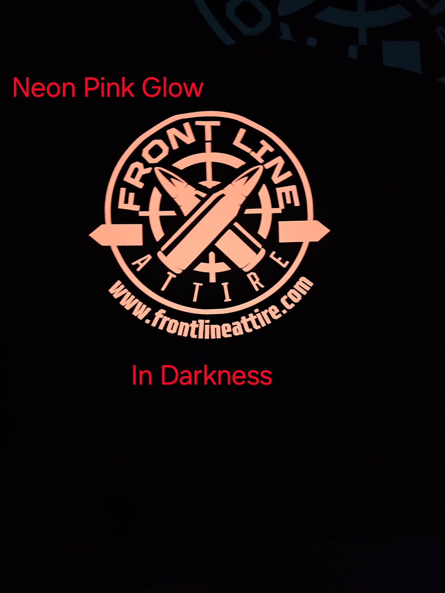 Military Green with Glow in the Dark Pink Everyday Basic T-shirt Express Design