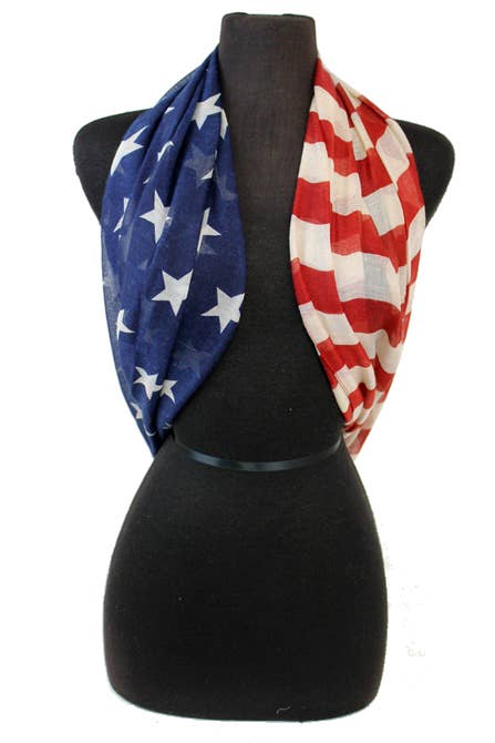 American Flag Printed Infinity Scarves