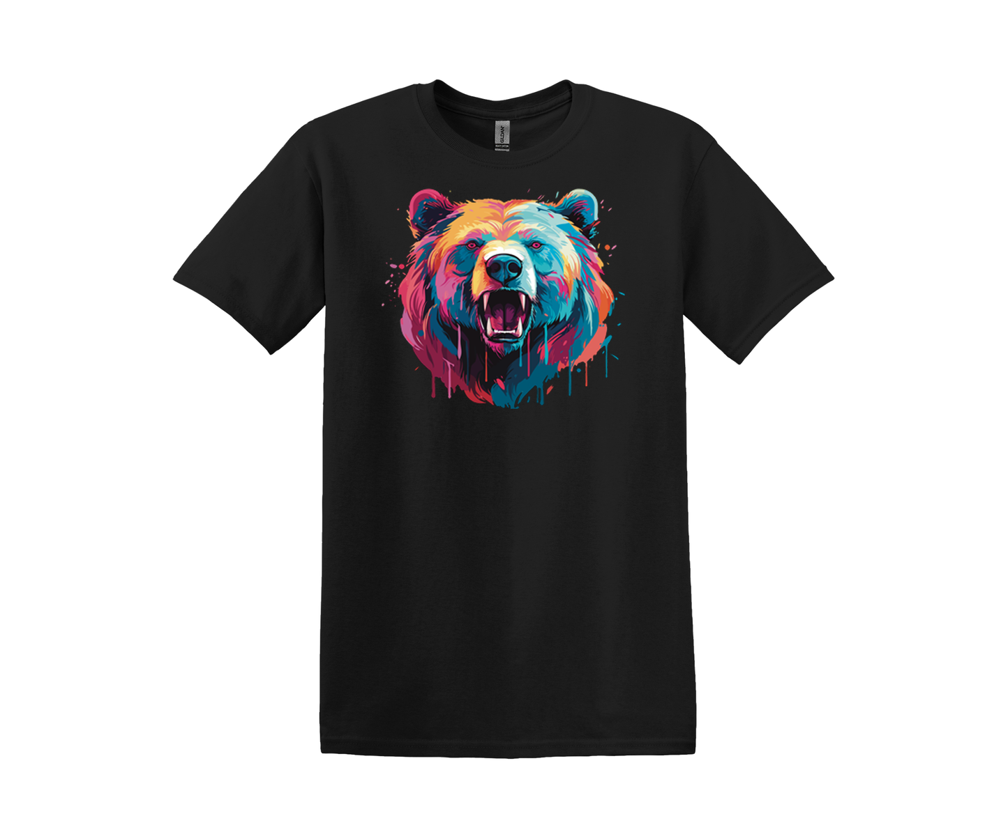 Colorful Bear Graphic T-Shirt (Sizes S-XL)