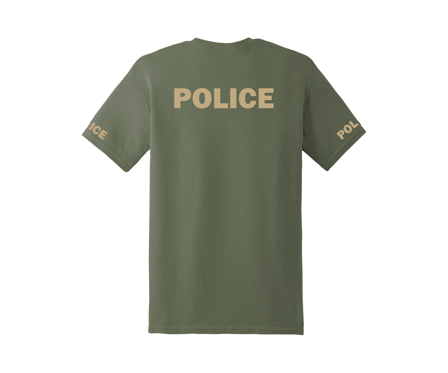 Military Green with Tan Everyday Basic T-shirt Express Design