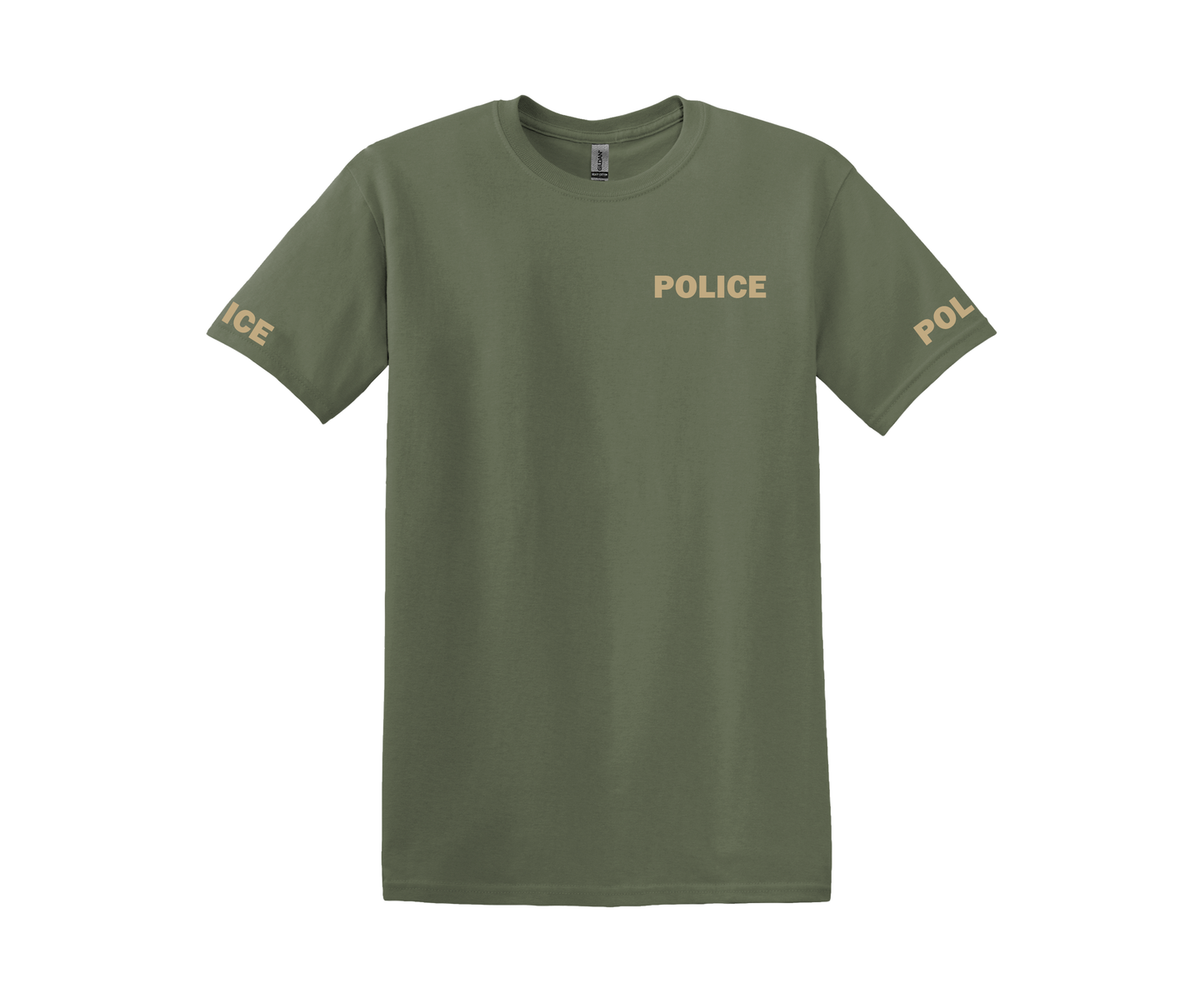 Military Green with Tan Everyday Basic T-shirt Express Design