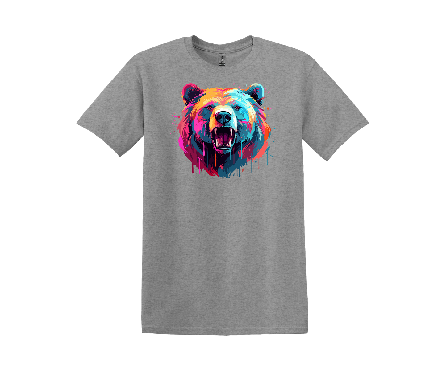 Colorful Bear Graphic T-Shirt (Sizes S-XL)