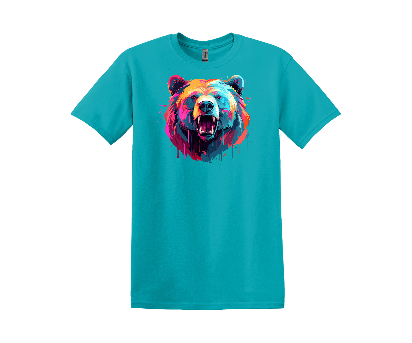 Colorful Bear Graphic T-Shirt (Sizes S-XL)