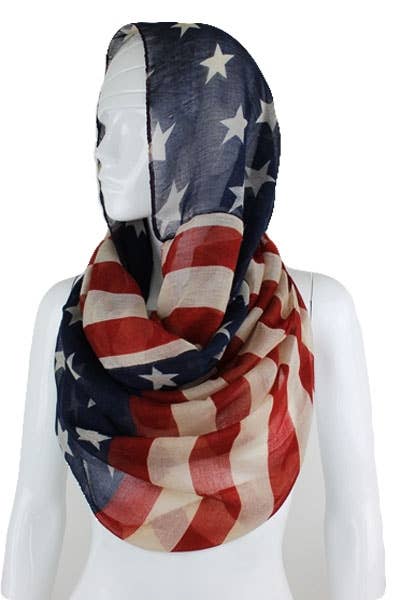 American Flag Printed Infinity Scarves