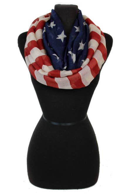 American Flag Printed Infinity Scarves