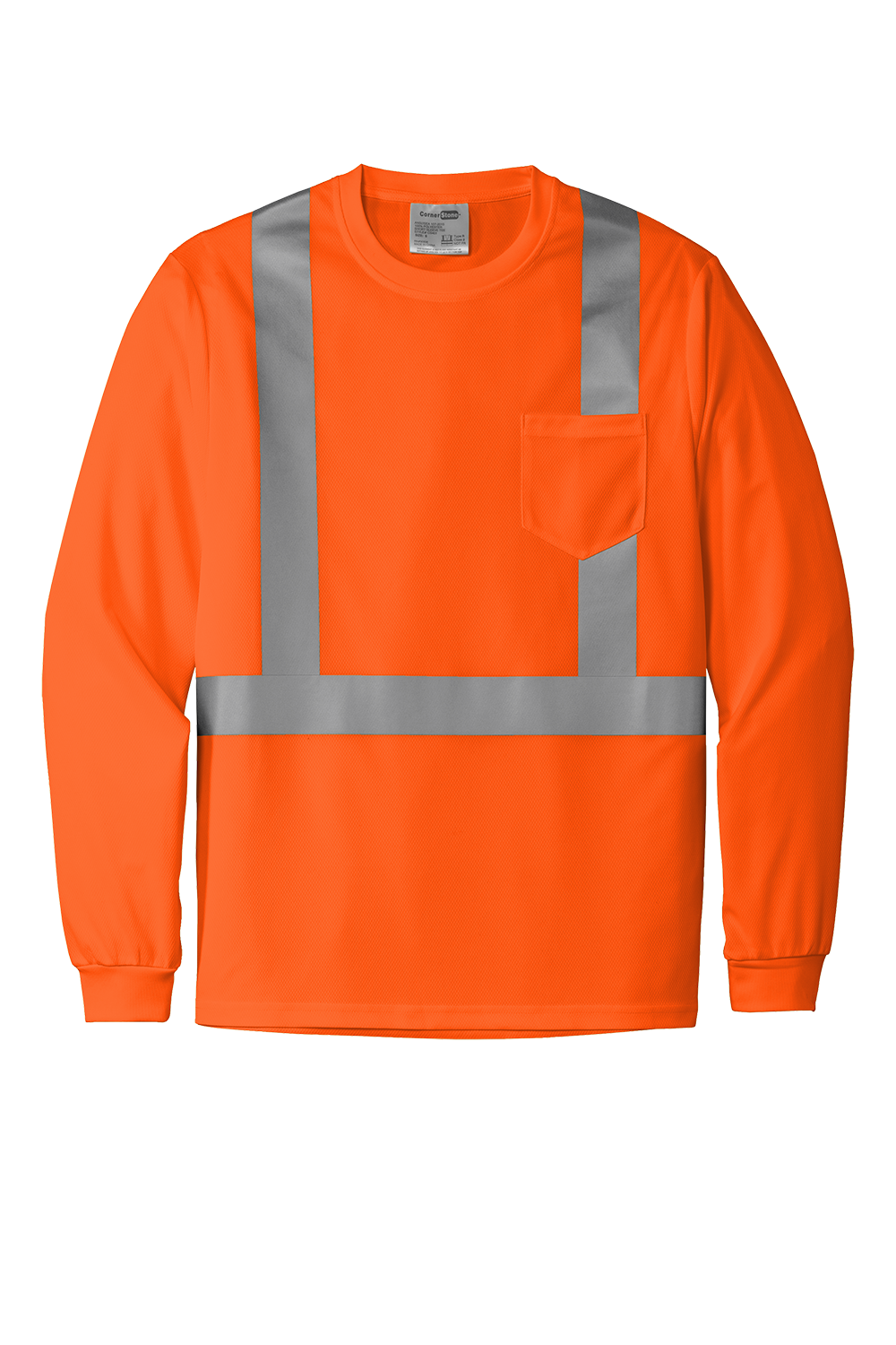 CS201 CornerStone® ANSI 107 Class 2 Mesh Long Sleeve Tee Customizable