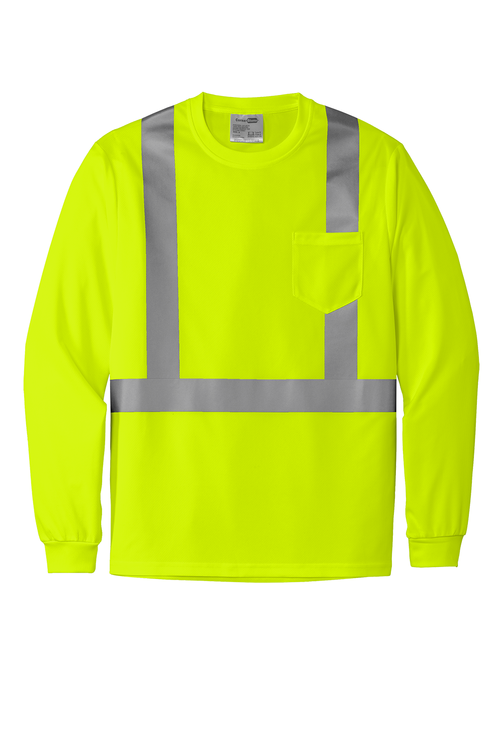 CS201 CornerStone® ANSI 107 Class 2 Mesh Long Sleeve Tee Customizable