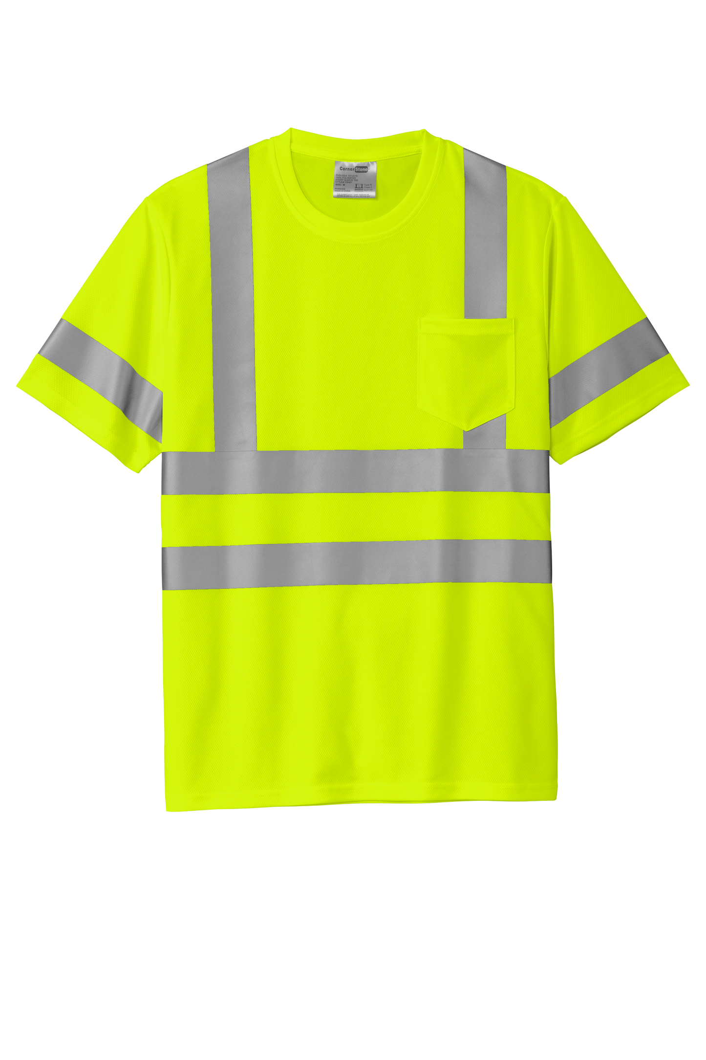 CS202 CornerStone® - ANSI 107 Class 3 Short Sleeve Snag-Resistant Reflective T-Shirt Customizable