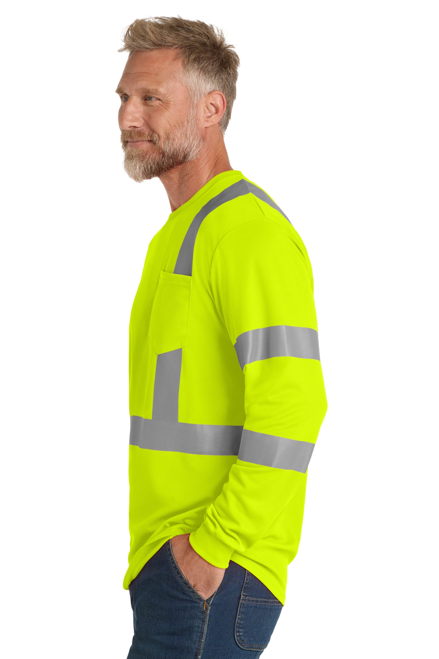 CornerStone® ANSI 107 Class 3 Mesh Long Sleeve Tee (Non-Customizable)