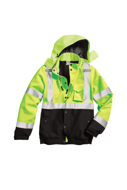 CSJ501 CornerStone® ANSI 107 Class 3 Waterproof Insulated Ripstop Bomber Jacket Customizable