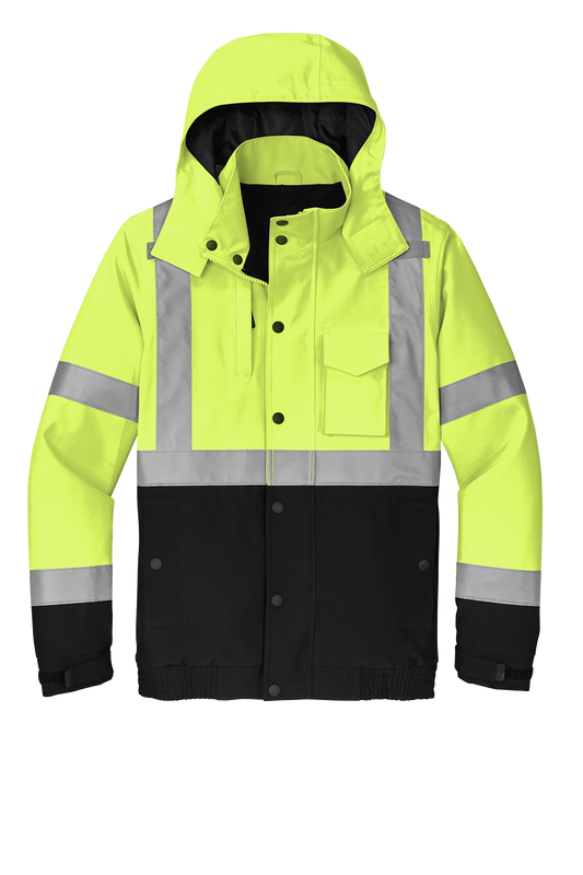 CSJ501 CornerStone® ANSI 107 Class 3 Waterproof Insulated Ripstop Bomber Jacket Customizable