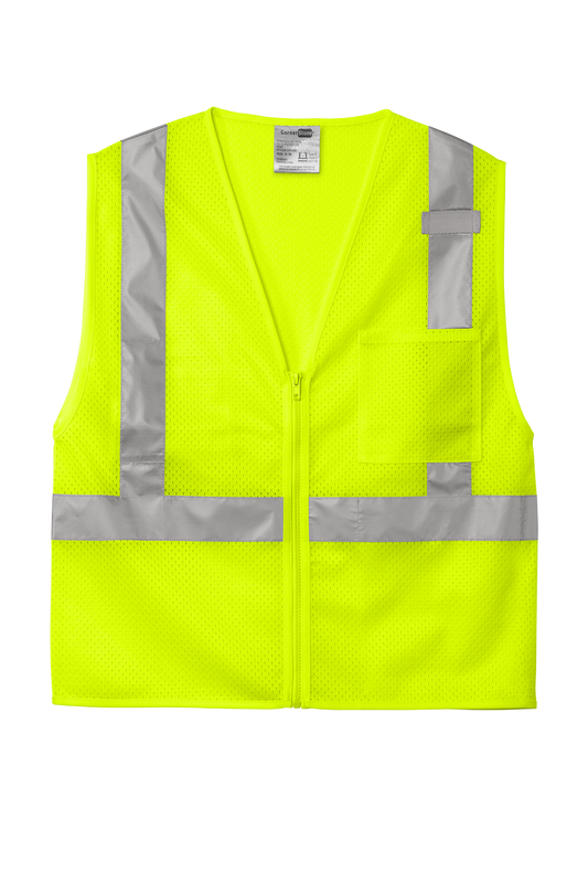 CSV102 CornerStone® ANSI 107 Class 2 Mesh Zippered Vest Customizable