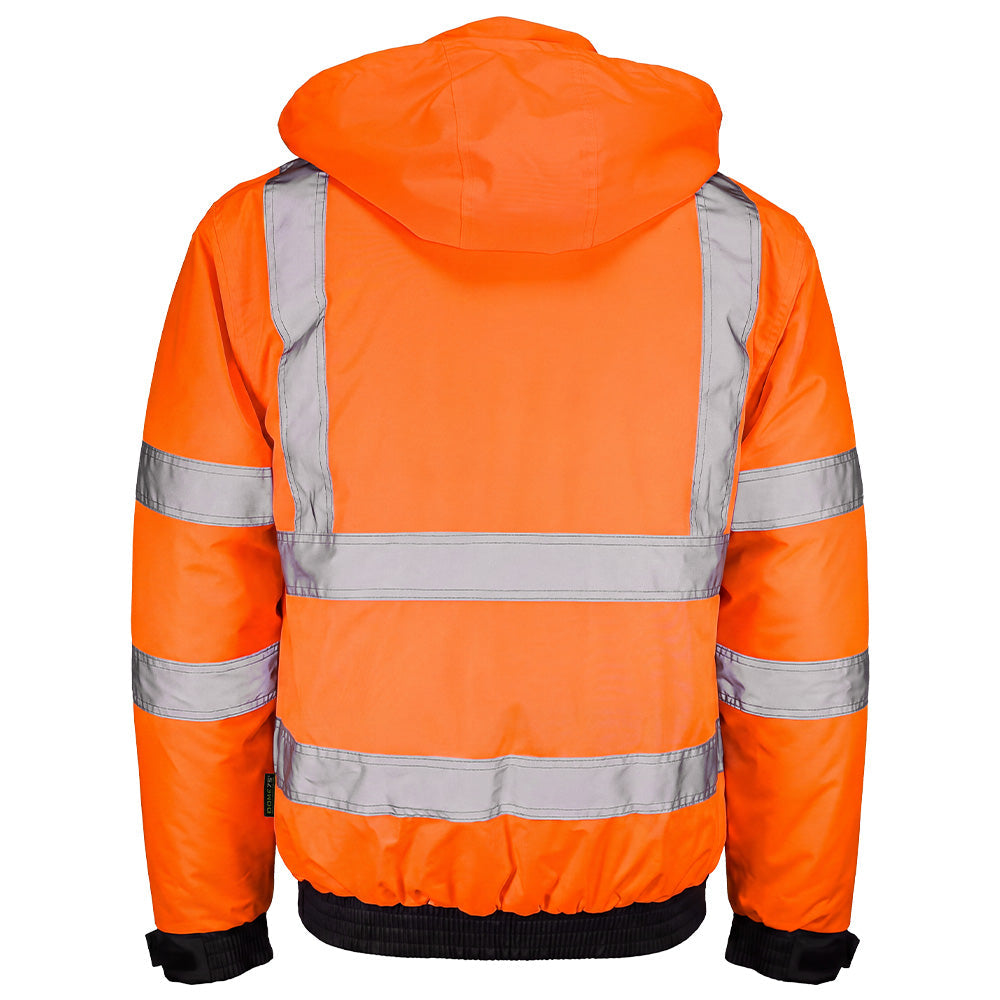 DJB3832 Hi-Vis Class 3 Black Bottom Thermal Bomber Jacket