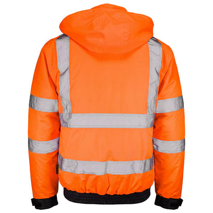 DJB3832 Hi-Vis Class 3 Black Bottom Thermal Bomber Jacket