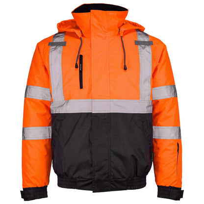 DJB3832 Hi-Vis Class 3 Black Bottom Thermal Bomber Jacket