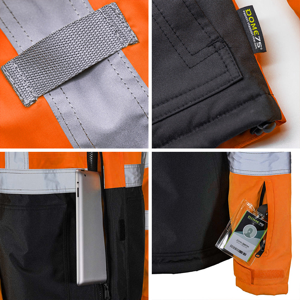 DJC3632 Class 3 Hi-Vis Black Bottom Chore Coat