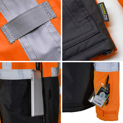 DJC3632 Class 3 Hi-Vis Black Bottom Chore Coat