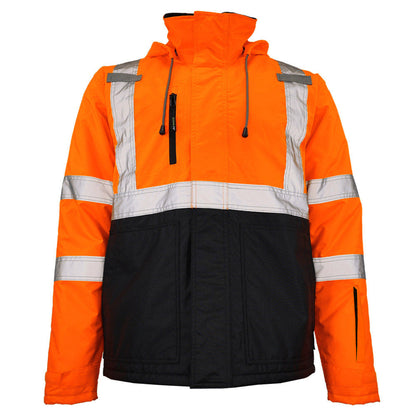 DJC3632 Class 3 Hi-Vis Black Bottom Chore Coat