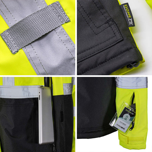 DJC3632 Class 3 Hi-Vis Black Bottom Chore Coat