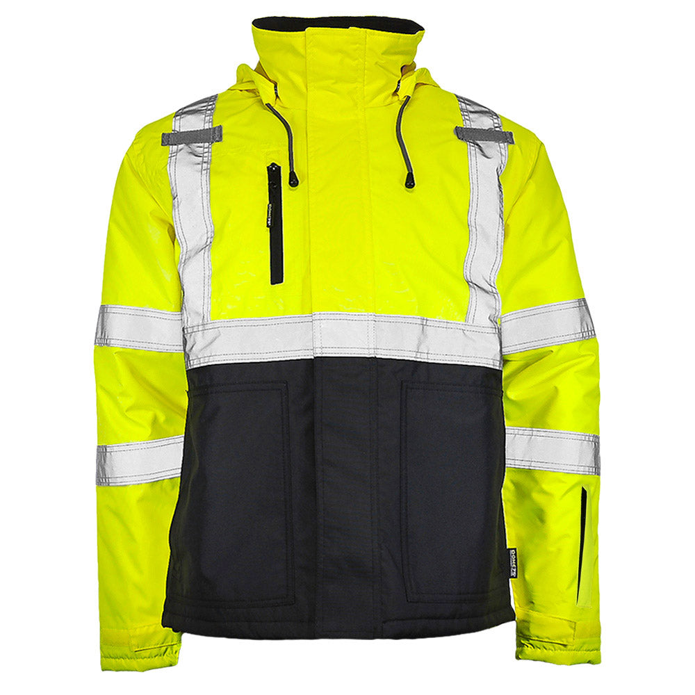 DJC3632 Class 3 Hi-Vis Black Bottom Chore Coat