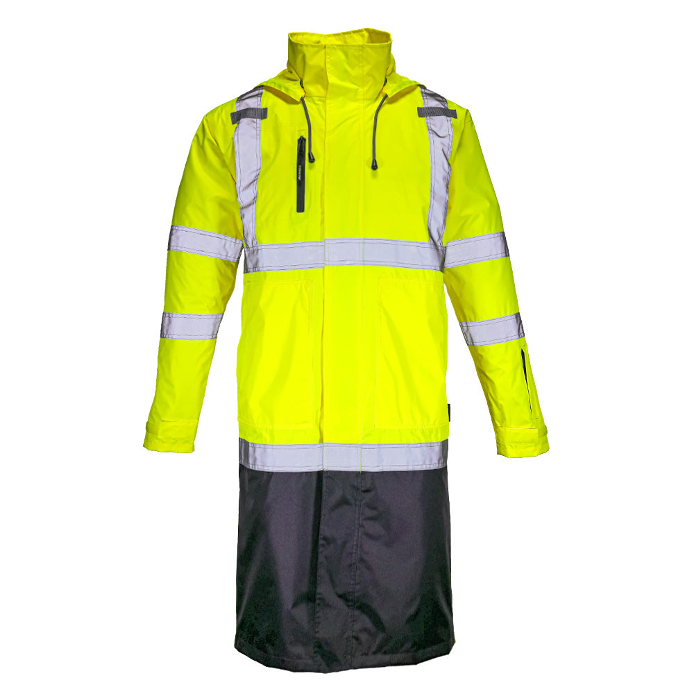DRT3432 Hi-Vis Class 3 Rain Trench Coat