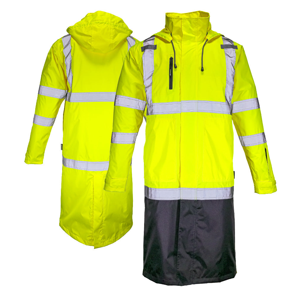 DRT3432 Hi-Vis Class 3 Rain Trench Coat