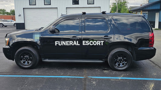 FUNERAL ESCORT 5-inch full width magnet FULL VEHICLE SET