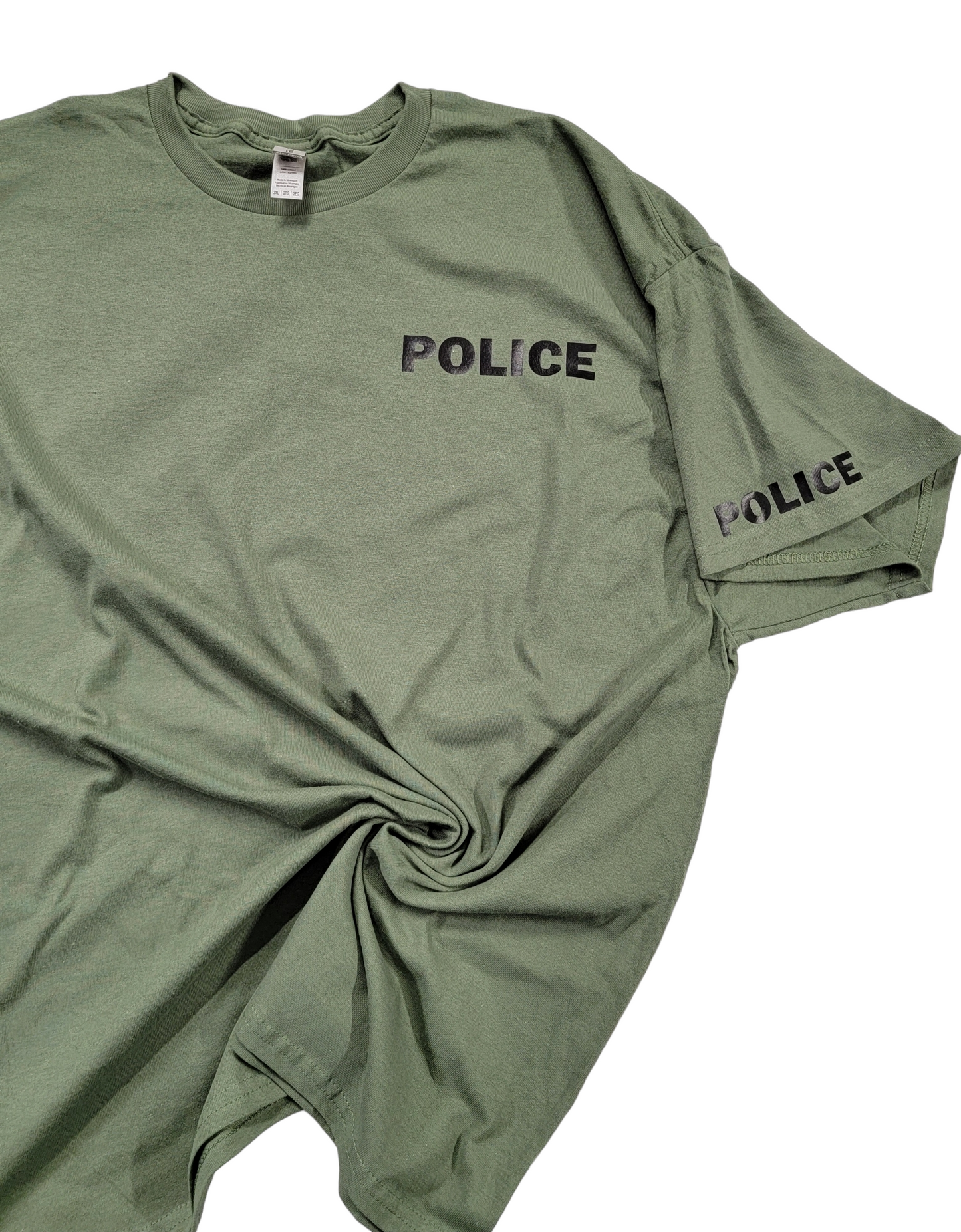 Military Green with Black Reflective Rainbow Everyday Basic T-shirt Express Design