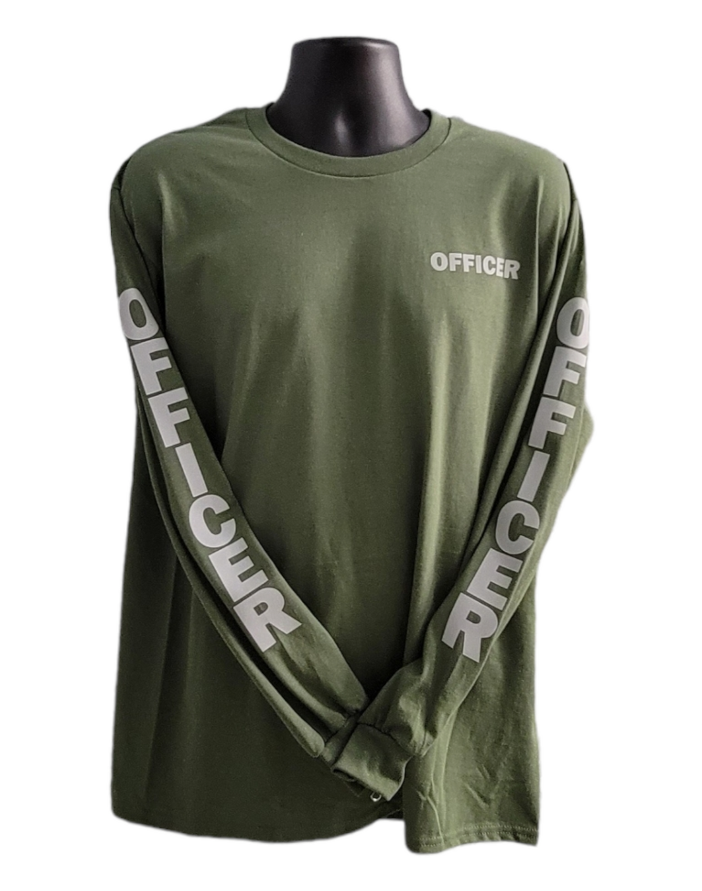 Military Green with Gray Everyday Basic Long Sleeve Express Design