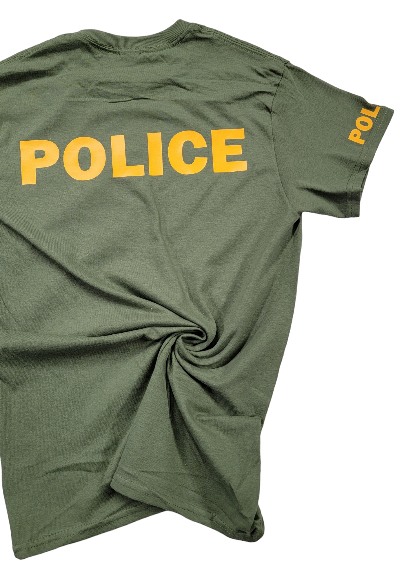 Military Green with Sun Yellow Everyday Basic T-shirt Express Design