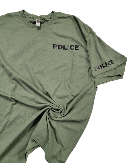 Military Green with Black Everyday Basic T-shirt Express Design