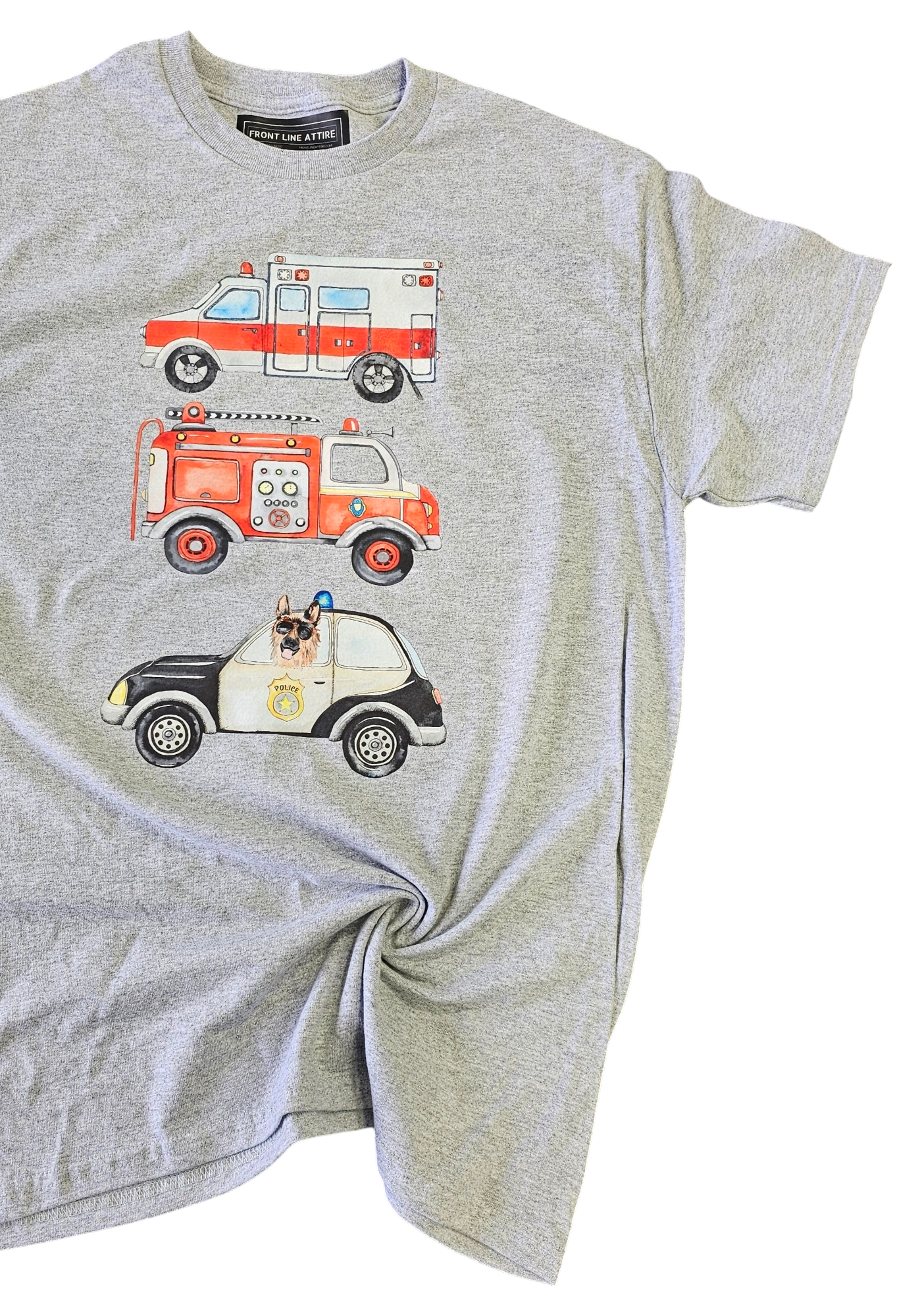 Emergency Vehicles Kids Graphic T-Shirt