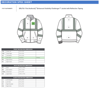 SRJ754 Port Authority® Enhanced Visibility Challenger™ Jacket with Reflective Taping Customizable (Copy)