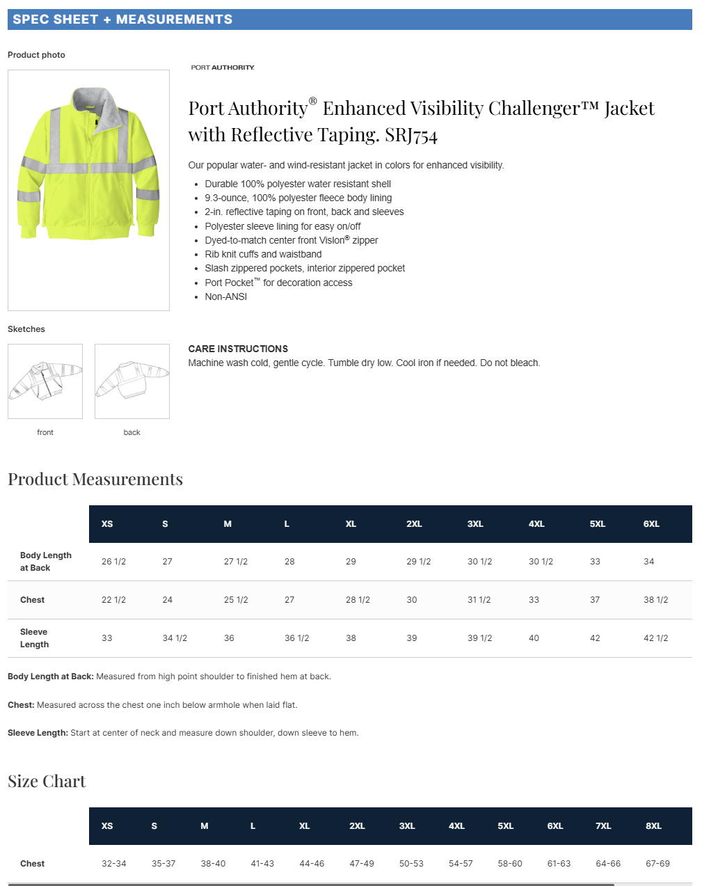 SRJ754 Port Authority® Enhanced Visibility Challenger™ Jacket with Reflective Taping Customizable (Copy)