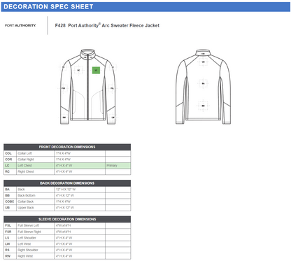 F428 Port Authority® Arc Sweater Fleece Jacket