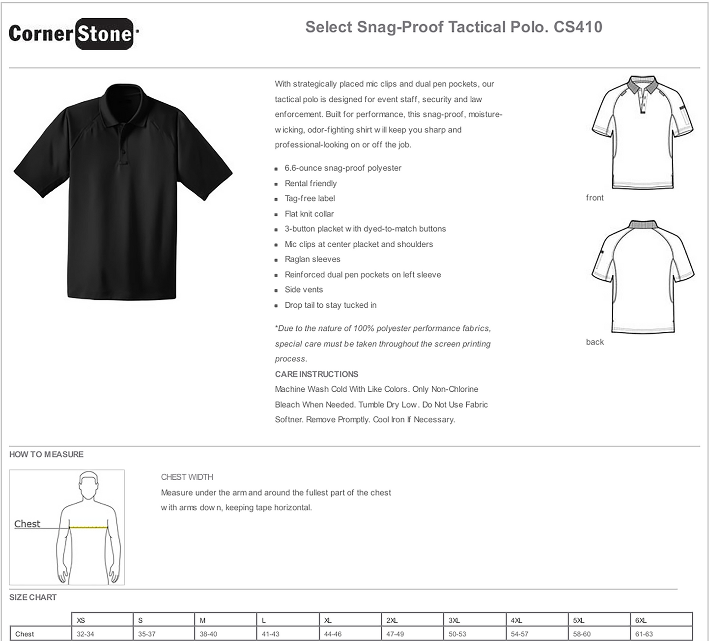 CornerStone® - Select Snag-Proof Tactical Polo