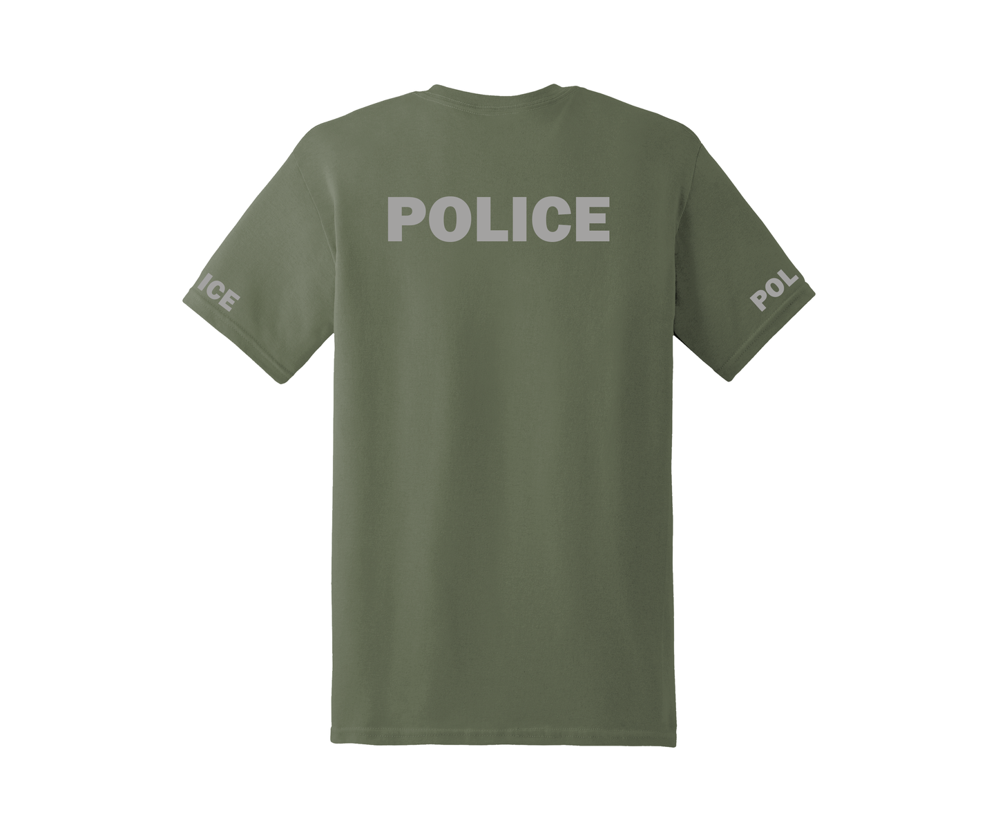 Military Green with Reflective Silver Everyday Basic T-shirt Express Design