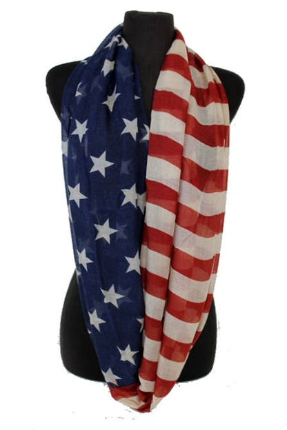 American Flag Printed Infinity Scarves