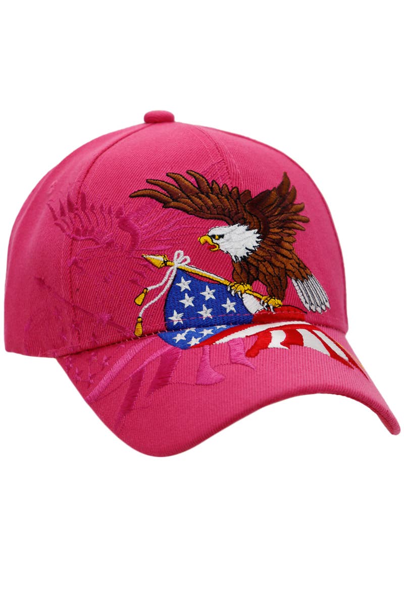 Bald Eagle with American Flag Baseball Hat