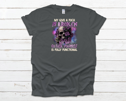 Give a Fuck Everyday Basic Graphic T-Shirt