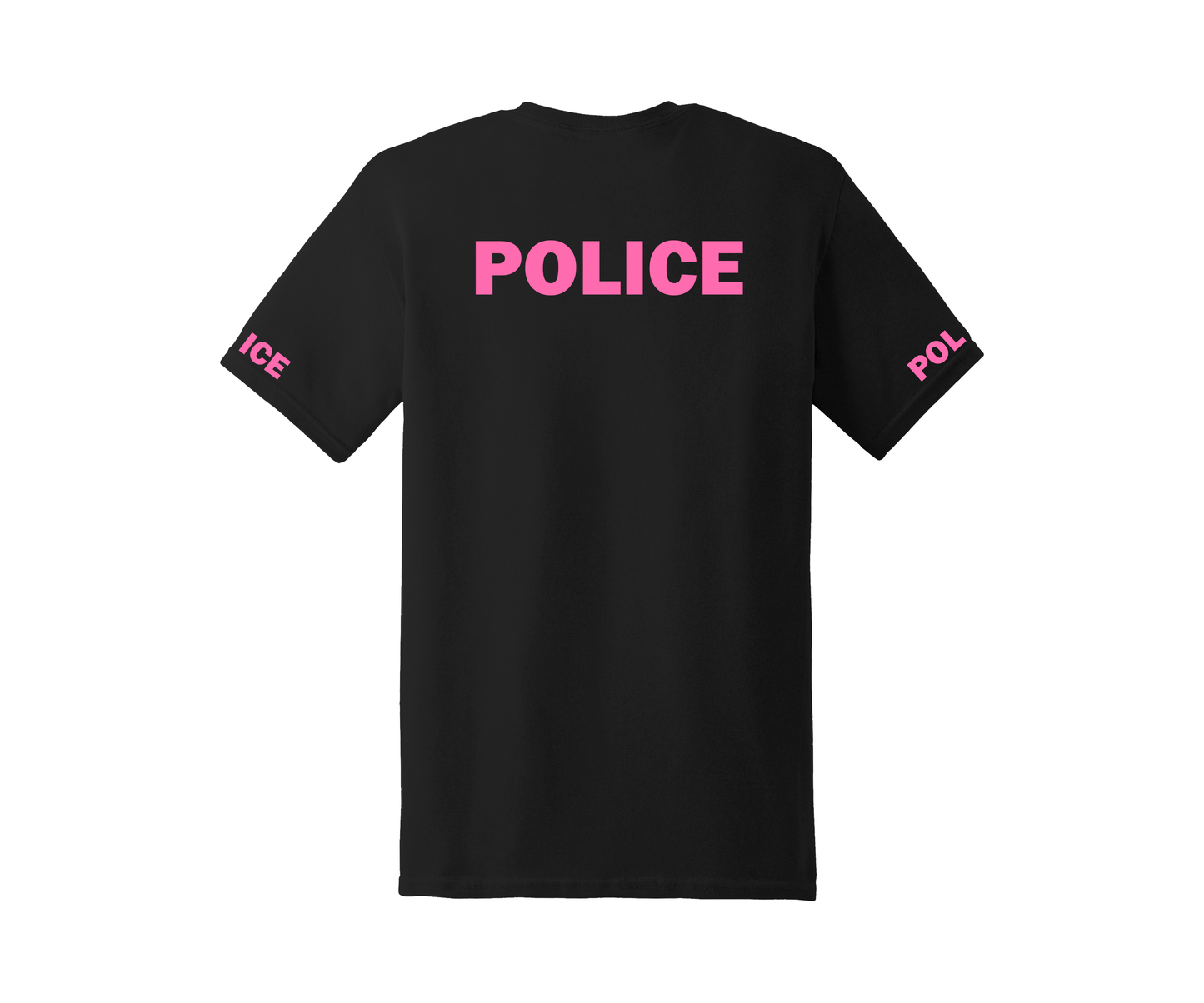 Black with Neon Pink Glow Everyday Basic T-shirt Express Design