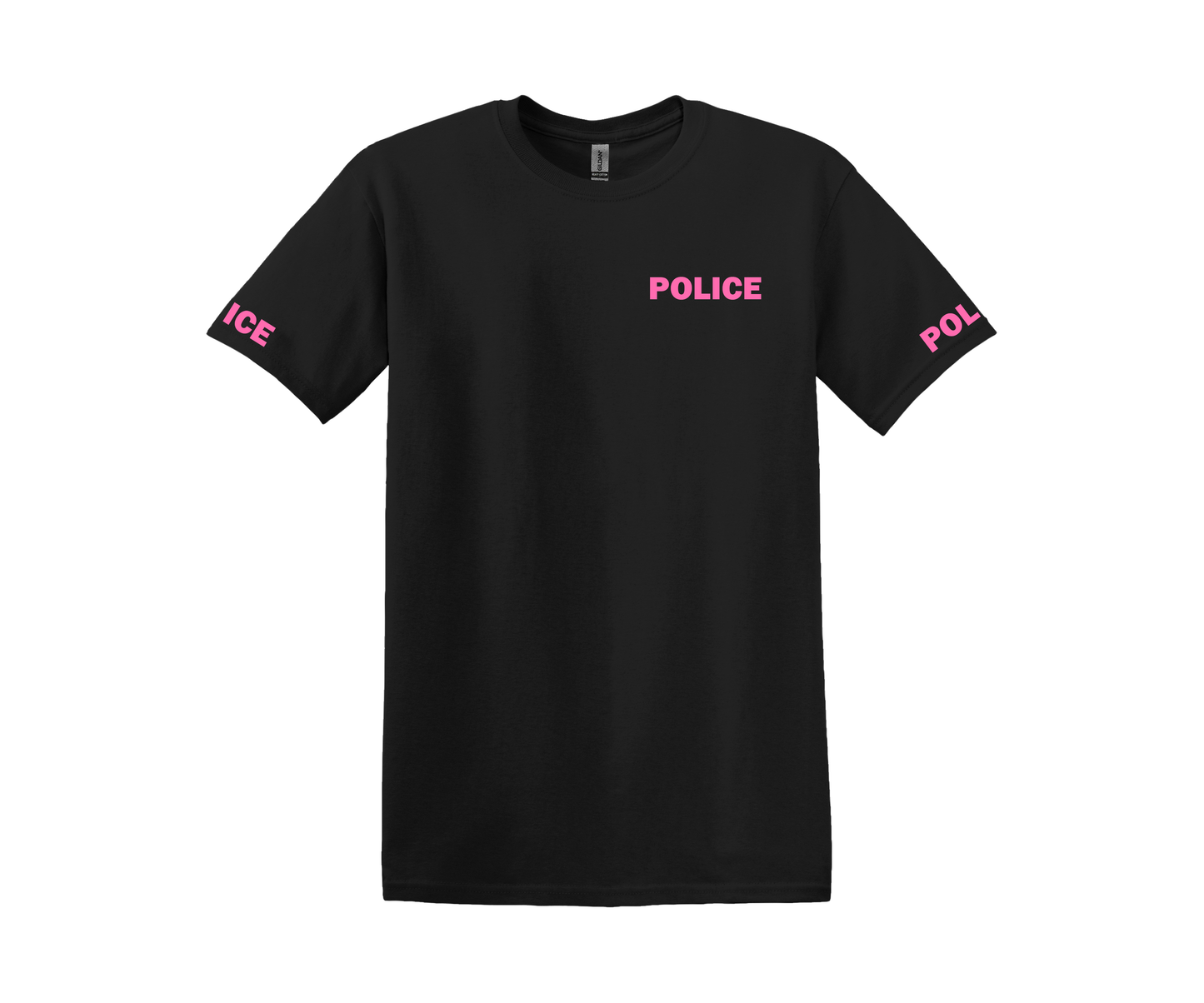 Black with Neon Pink Glow Everyday Basic T-shirt Express Design